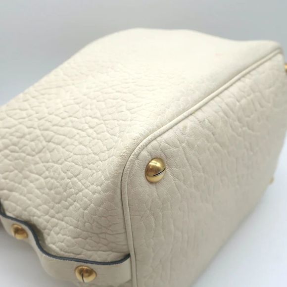 Christian Dior Bucket Bag Cream Grained Leather Small Shoulder Bag - Picture 8 of 12